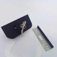 PADO - 56121825 PRETO - KIT DE FECHADURA PARA PORTA PIVOTANTE VIDRO/ALVENARIA